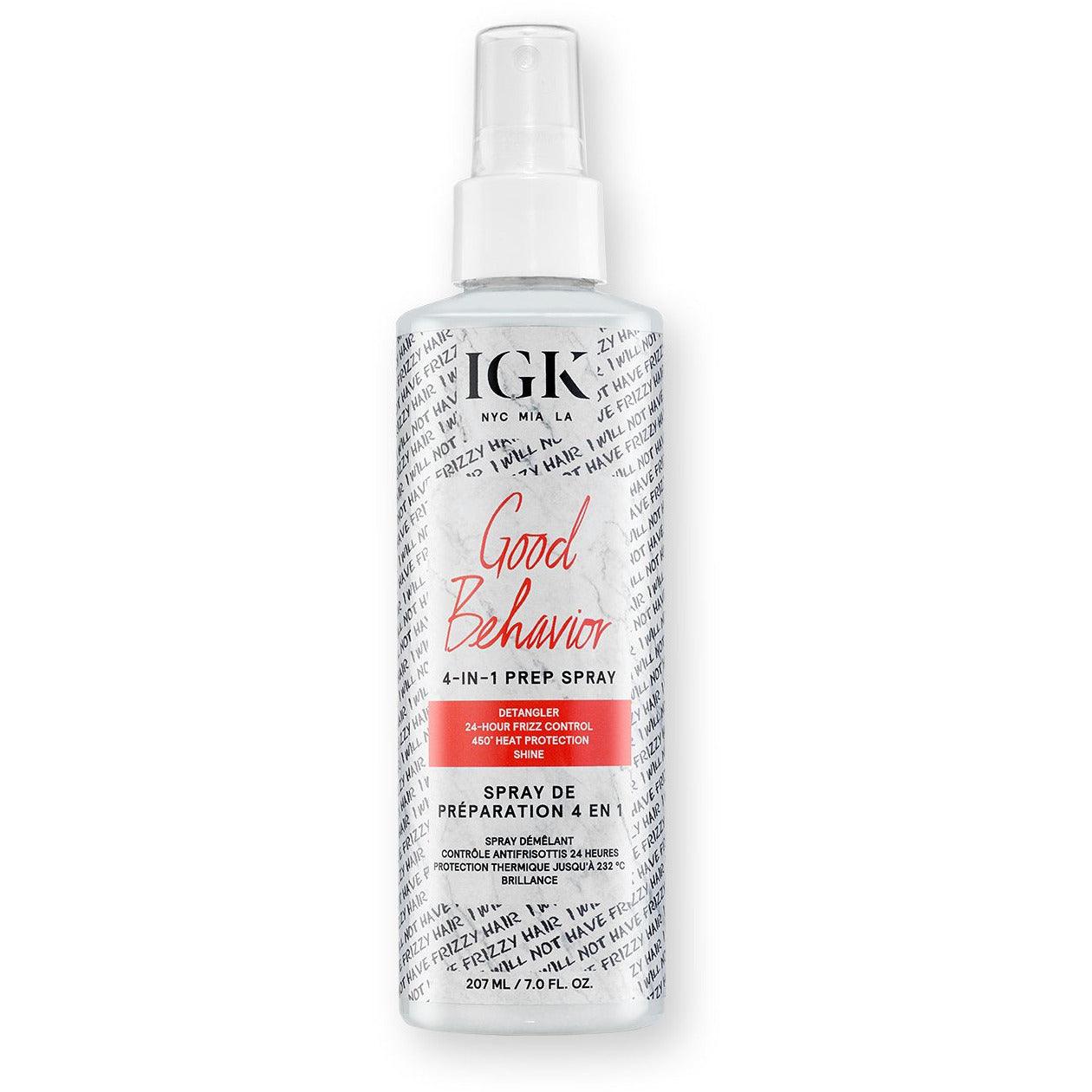 IGK GOOD BEHAVIOR 4-in-1 Prep Spray 7oz by IGK | James Geidner Hair Studio, Vero Beach FL