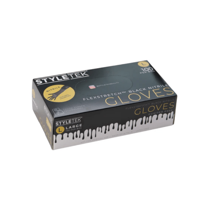 Styletek Black Nitrile Gloves 100pk - Hair Accessories image 3