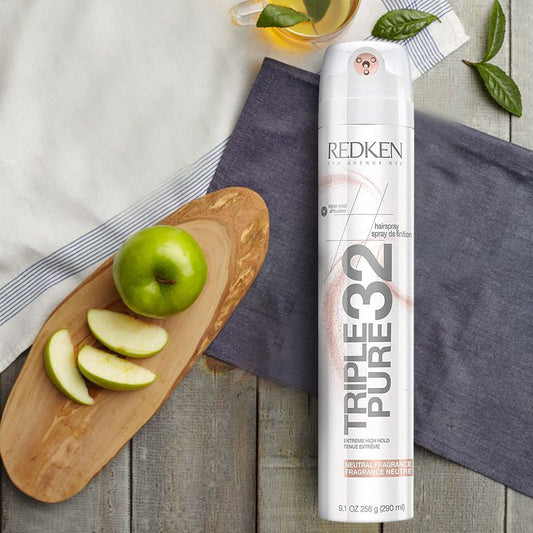 Redken Triple Pure 32 Extreme High Hold Hairspray For All Hair Types, Anti Frizz and Neutral Fragrance - James Geidner Hair Studio