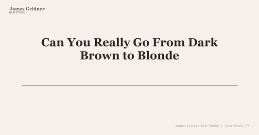 Can You Really Go From Dark Brown to Blonde Without Destroying Your Hair? - James Geidner Hair Studio