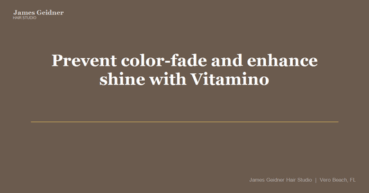 Prevent color-fade and enhance shine with Vitamino Color Spectrum. - James Geidner Hair Studio