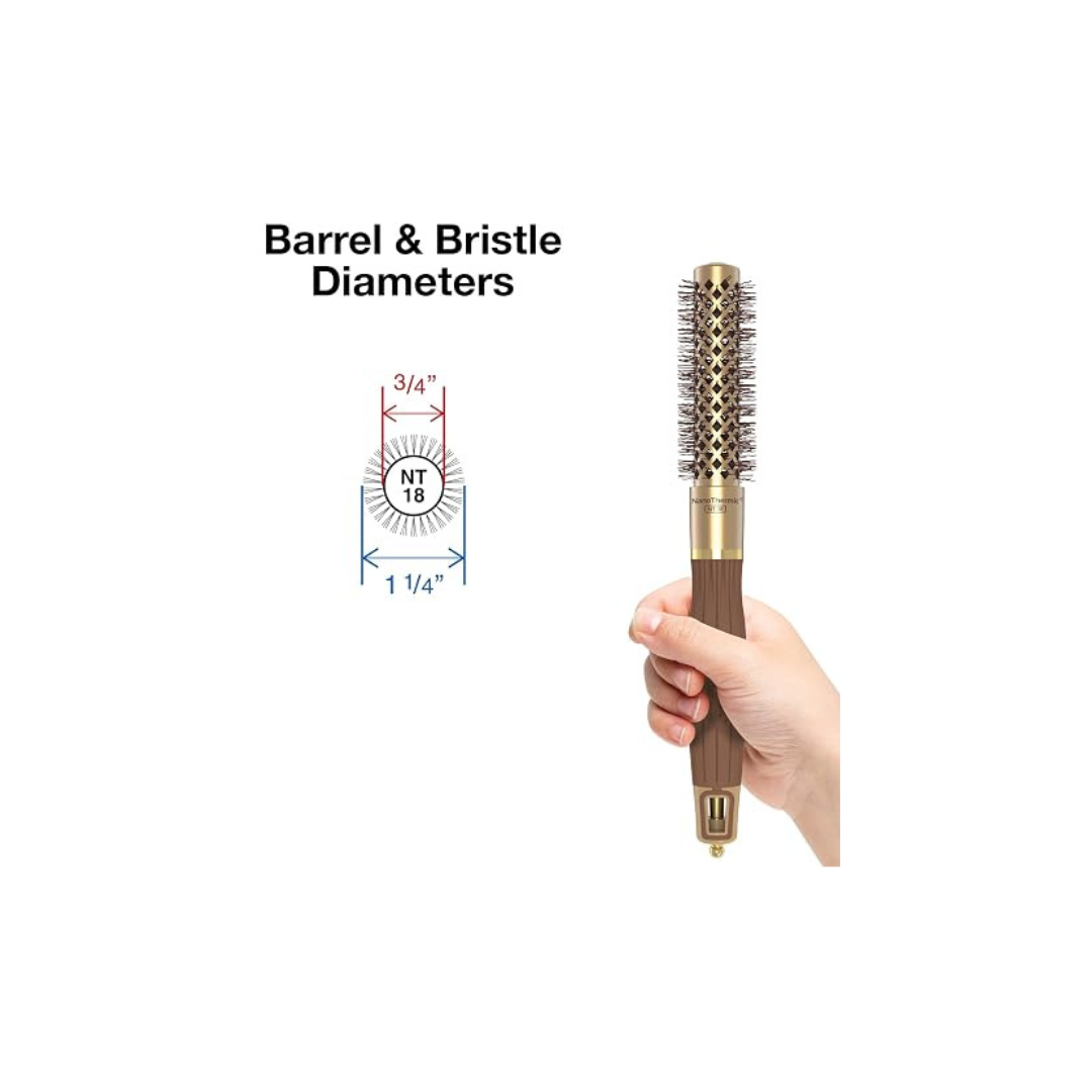 Olivia Garden Nano Thermic Ceramic + Ion Round Thermal Hair Brush -Blowout Brush for Normal to Thick Hair