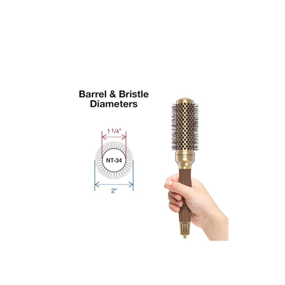 Olivia Garden Nano Thermic Ceramic + Ion Round Thermal Hair Brush -Blowout Brush for Normal to Thick Hair