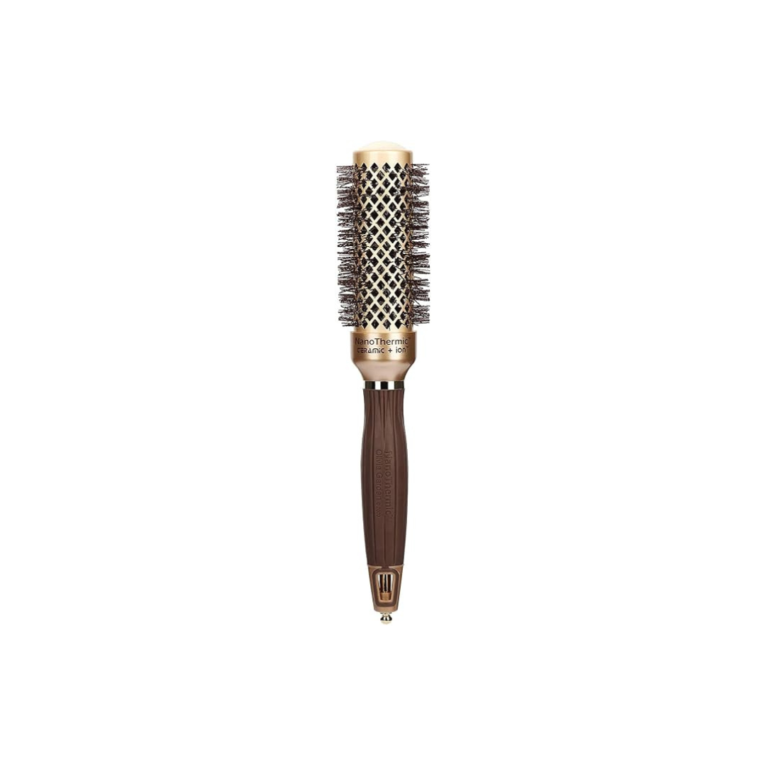 Olivia Garden Nano Thermic Ceramic + Ion Round Thermal Hair Brush -Blowout Brush for Normal to Thick Hair
