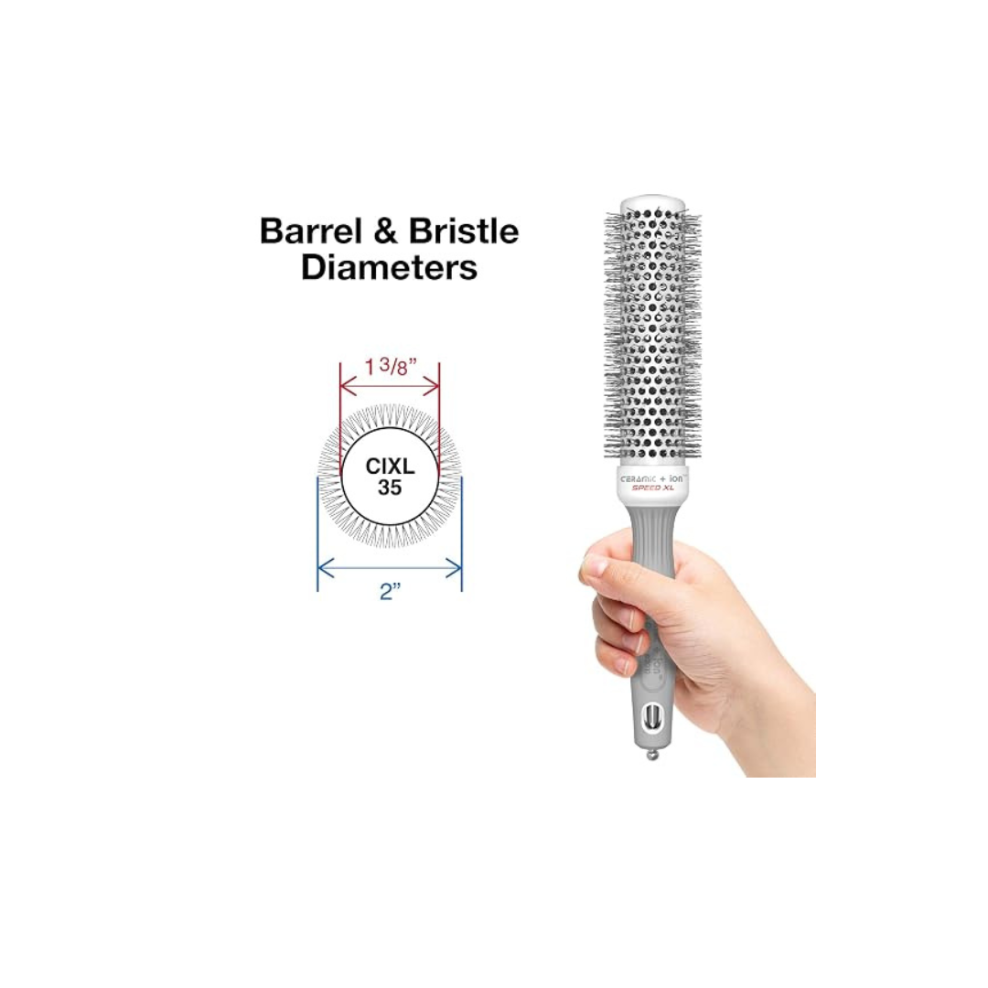 Olivia Garden Ceramic + Ion Speed XL - Extra-Long Round Thermal Hair Brush