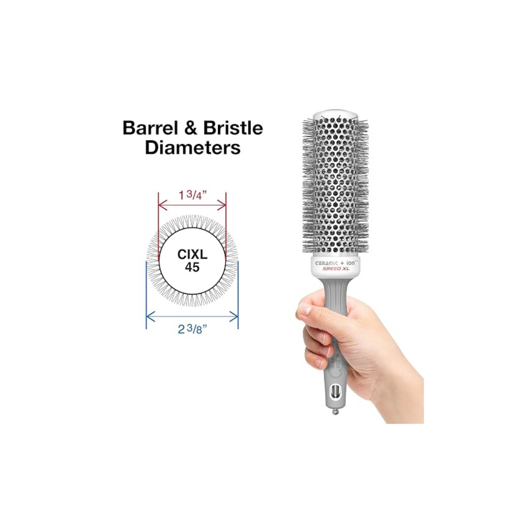 Olivia Garden Ceramic + Ion Speed XL - Extra-Long Round Thermal Hair Brush