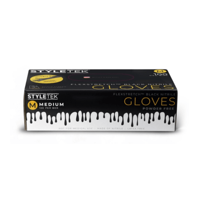Styletek Black Nitrile Gloves 100pk - Hair Accessories image 2