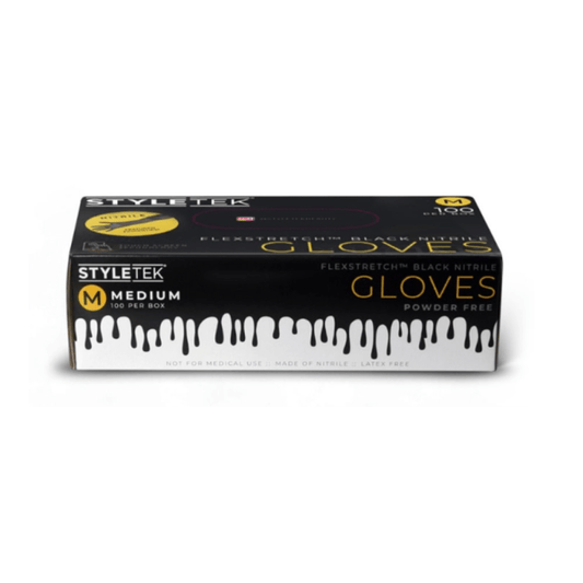 Styletek Black Nitrile Gloves 100pk - Hair Accessories image 2