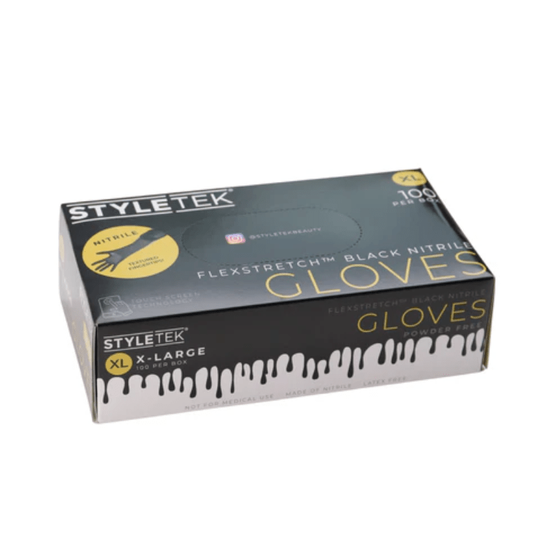 Styletek Black Nitrile Gloves 100pk - Hair Accessories image 4