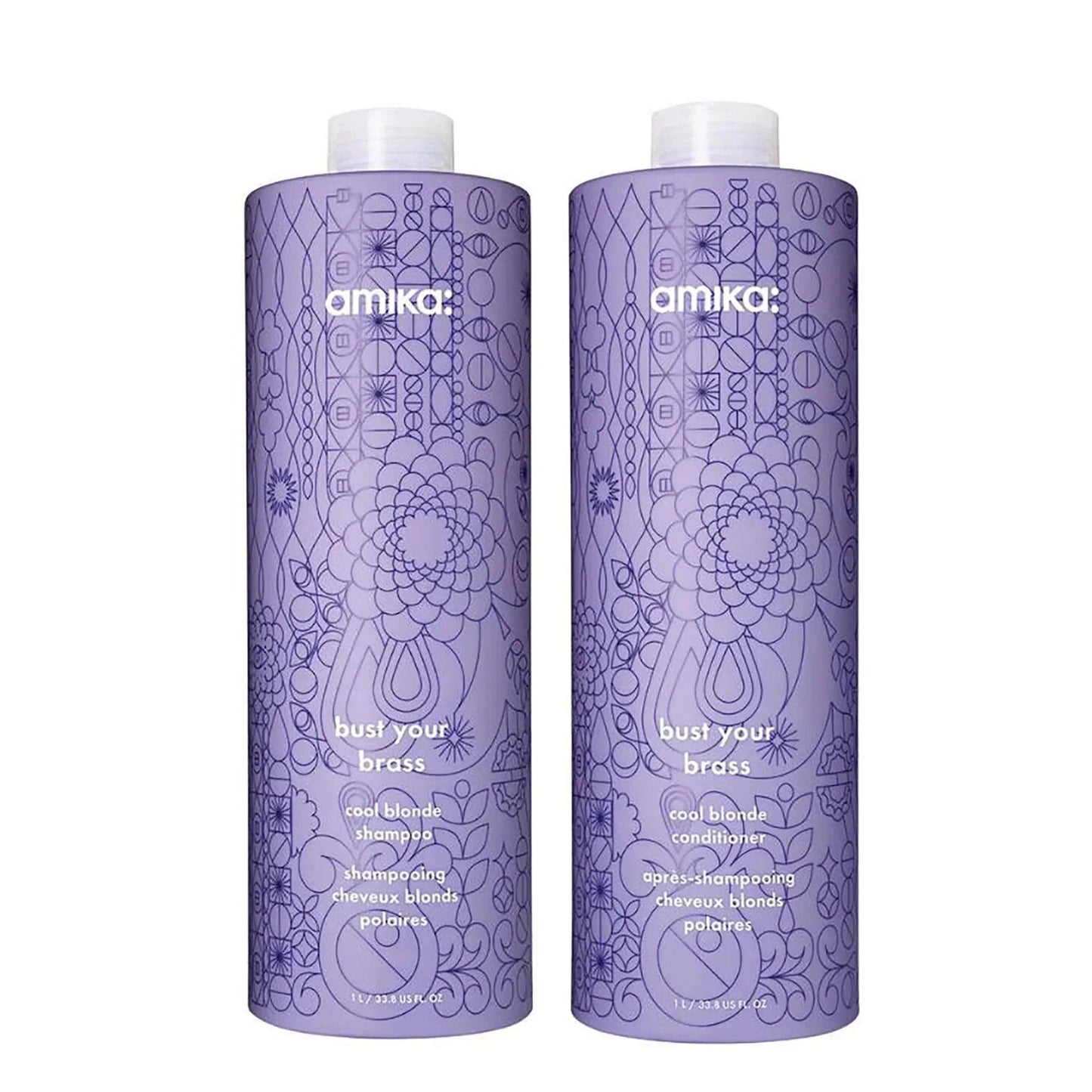 Amika Bust Your Brass Cool Blonde Repair Shampoo - James Geidner Hair Studio