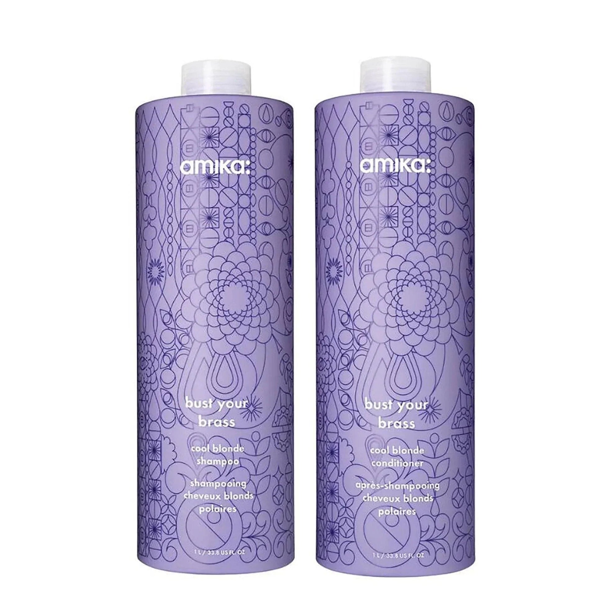 Amika Bust Your Brass Cool Blonde Repair Shampoo - James Geidner Hair Studio