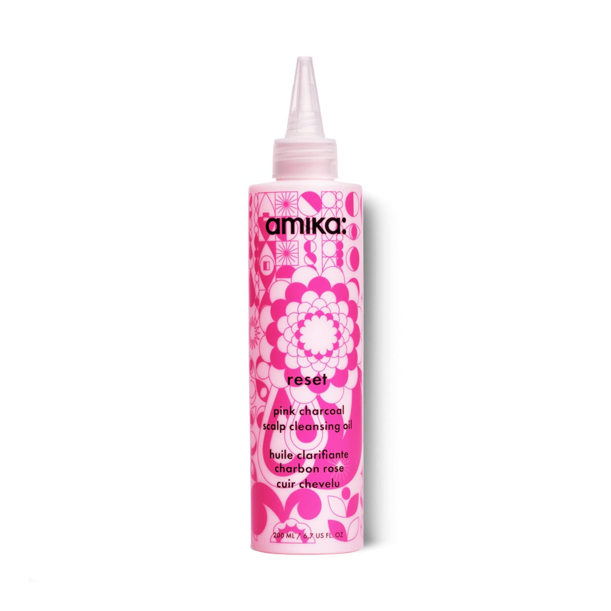 Amika Reset Pink Charcoal Scalp Cleansing Oil 6.7 oz - James Geidner Hair Studio