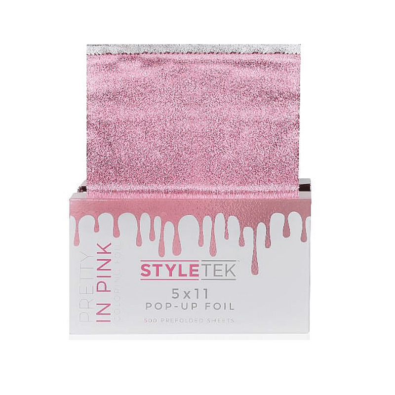 Styletek Pretty In Pink Embossed Pop-Up Foil 500ct 5x11 - Professional Hair Accessories