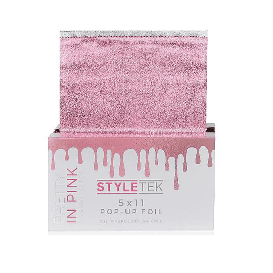 Styletek Pretty In Pink Embossed Pop-Up Foil 500ct 5x11 - Professional Hair Accessories