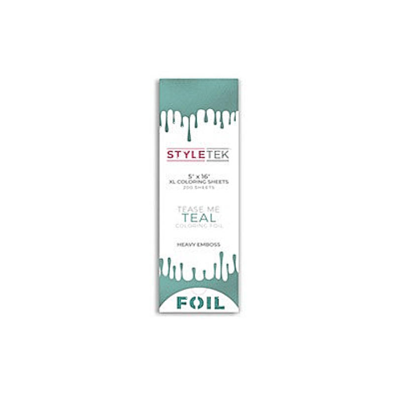 Styletek Tease Me Teal Balayage XL Sheets 200ct 5x16 - Professional Hair Accessories front view