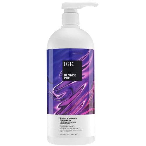 IGK BLONDE POP Purple Toning Shampoo 33.8oz - James Geidner Hair Studio