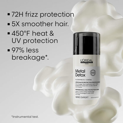 L'Oreal Metal Detox Smoothing Cream 3.4oz - James Geidner Hair Studio
