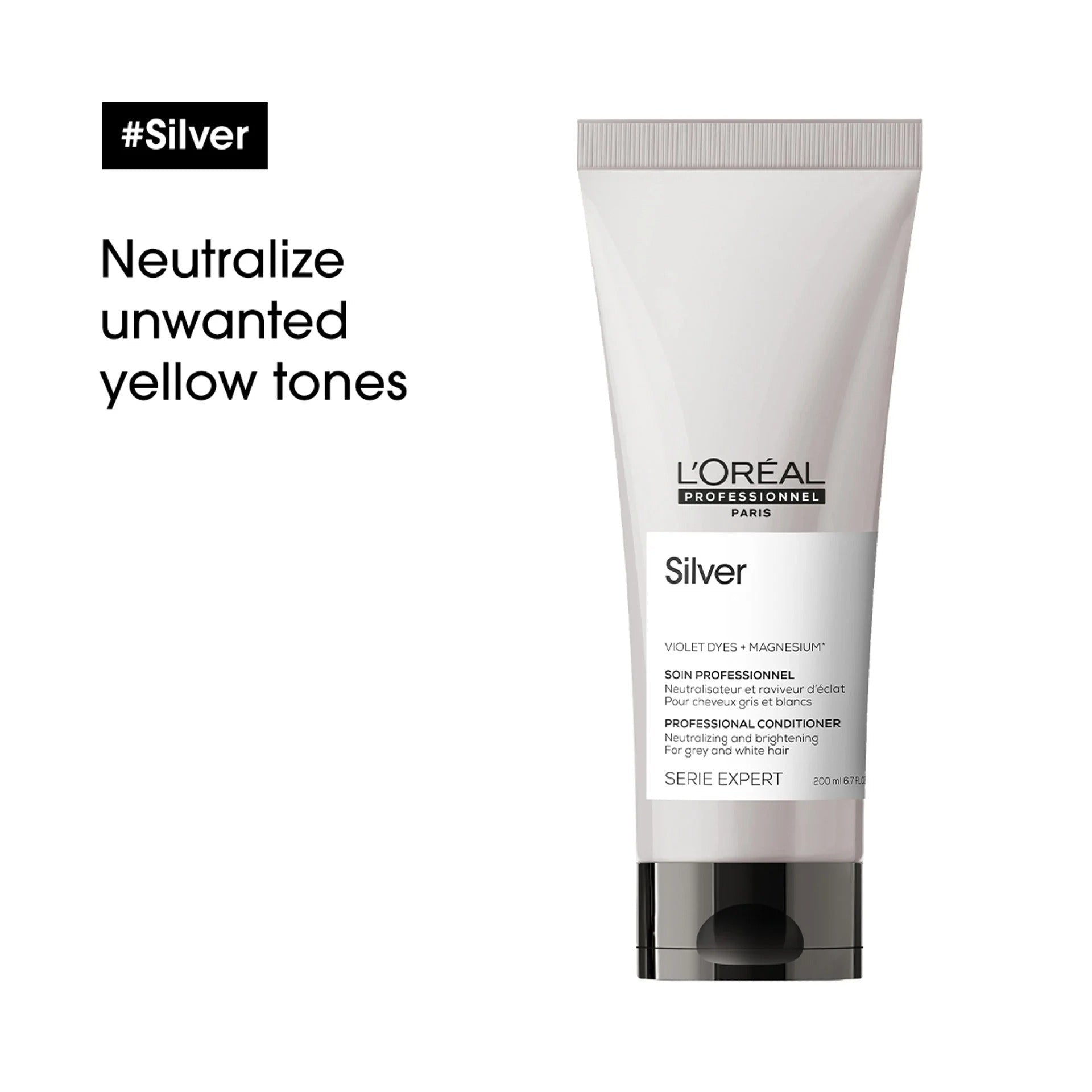 L'Oreal Silver Purple Conditioner for Grey and White Hair 6.7oz - James Geidner Hair Studio