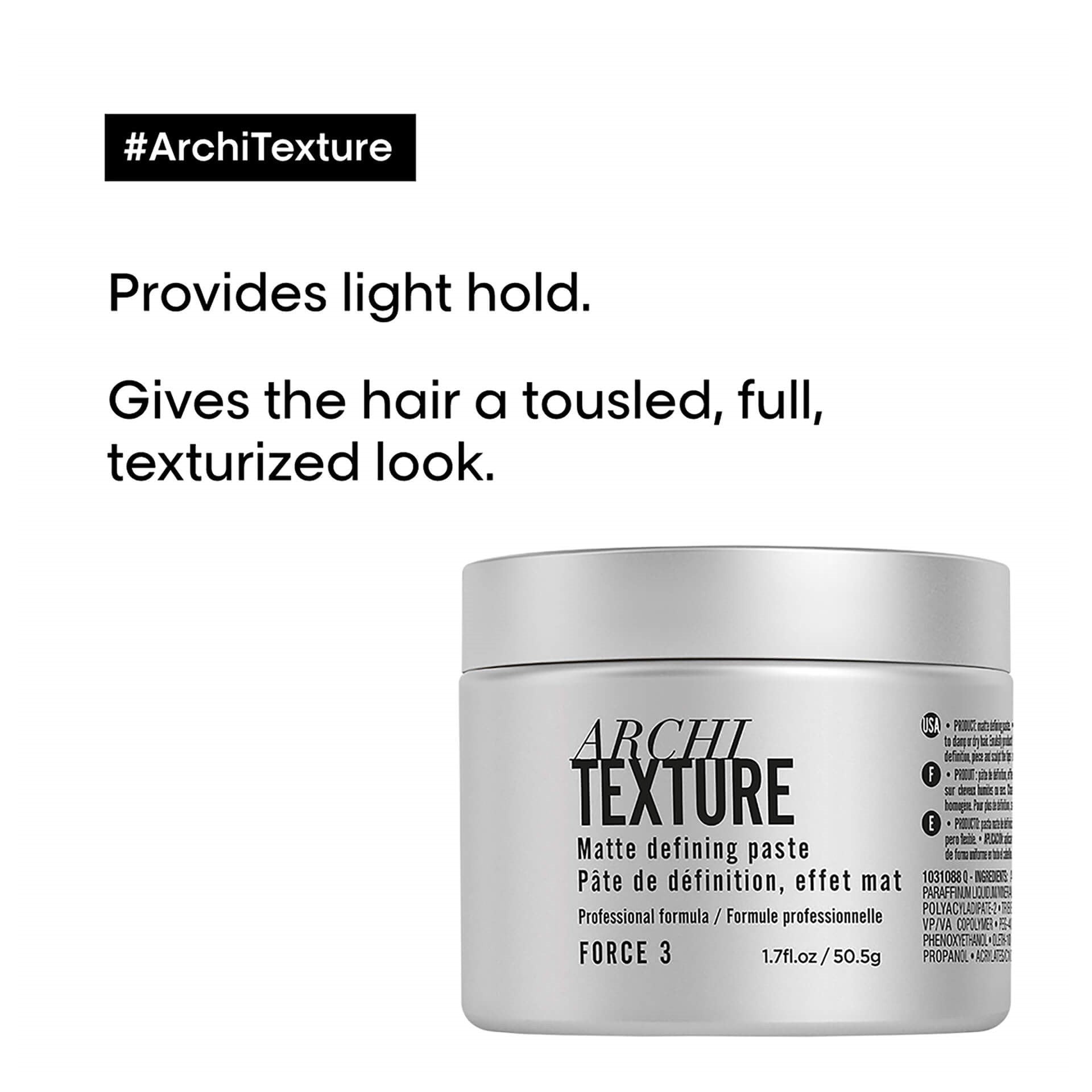 L'Oreal Tecni.Art Architexture Texturizing Pomade 1.7 oz - James Geidner Hair Studio