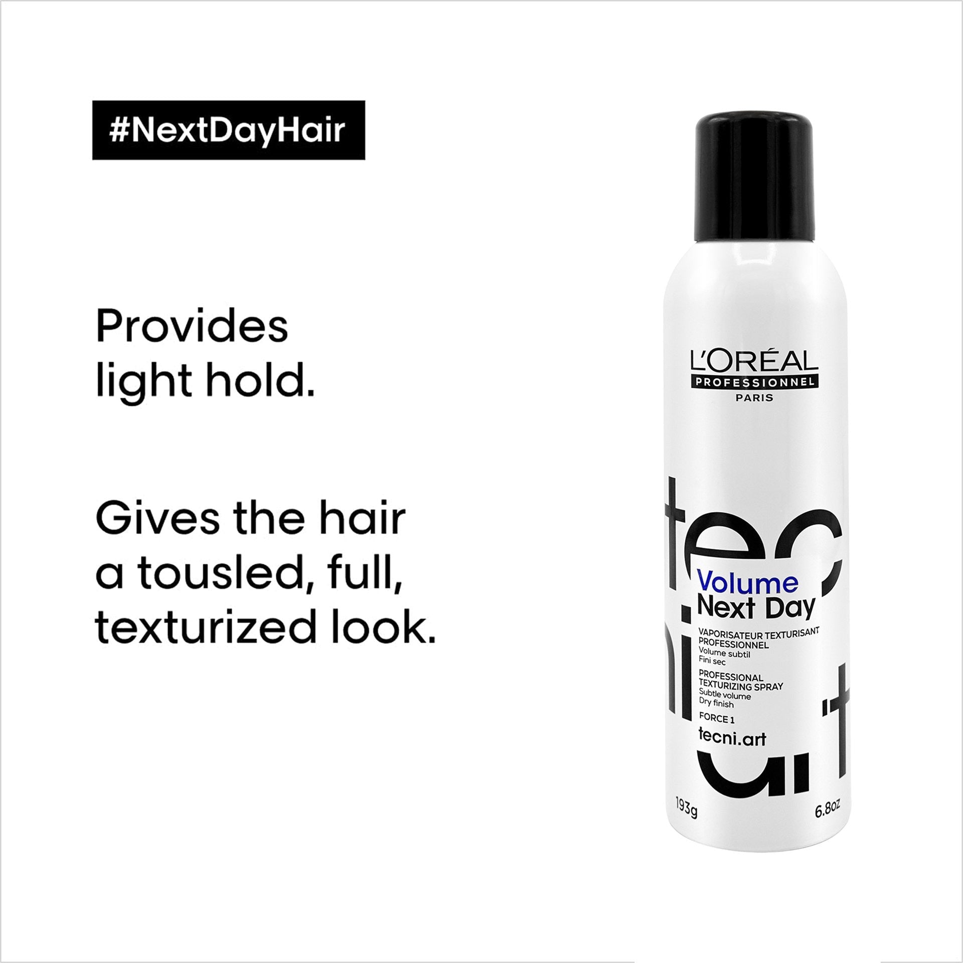 L'Oreal Tecni.Art Next Day Hair Volume Next Day Dry Finishing Spray 6.8oz - James Geidner Hair Studio