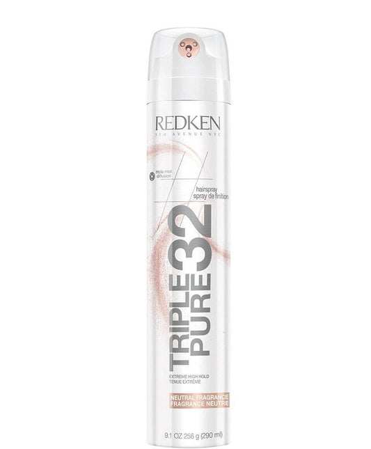 Redken Triple Pure 32 Extreme High Hold Hairspray For All Hair Types, Anti Frizz and Neutral Fragrance - James Geidner Hair Studio