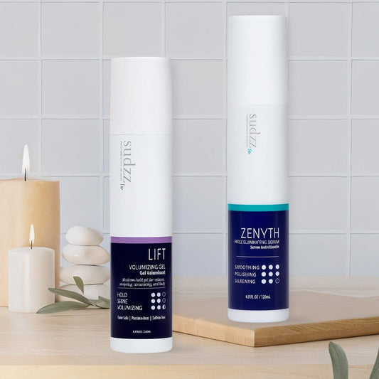 SudzzFx Zenyth and Zephyr Combo Frizz Eliminator 4 oz and Volumizer 8 oz - James S Geidner Inc
