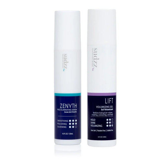 SudzzFx Zenyth and Zephyr Combo Frizz Eliminator 4 oz and Volumizer 8 oz - James Geidner Hair Studio